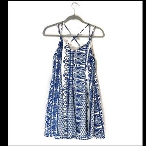 Altar'd State Blue/White Slip Swing Dress!